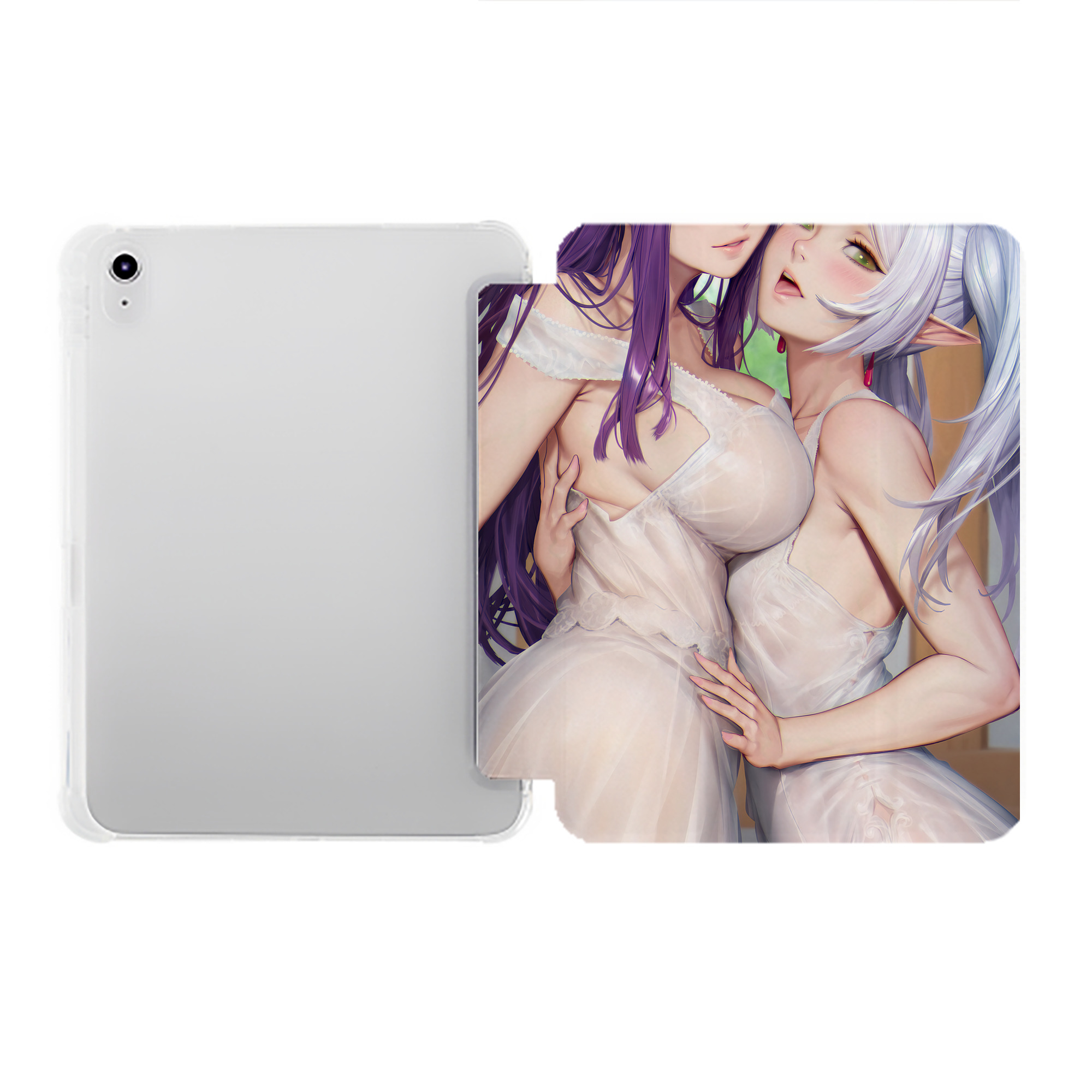 （画像用） 葬送のフリーレン Frieren IPad ケース ペン収納付き 三つ折りスタンド PUレザー×シリコン 対応機種9.5/10.5/10.9インチ